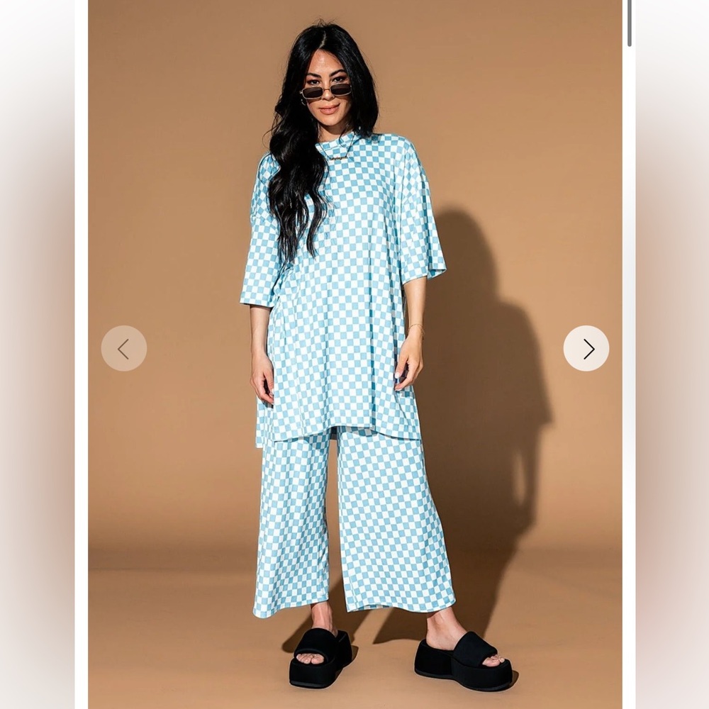 Lex Ribbed Checkerboard Playsuit